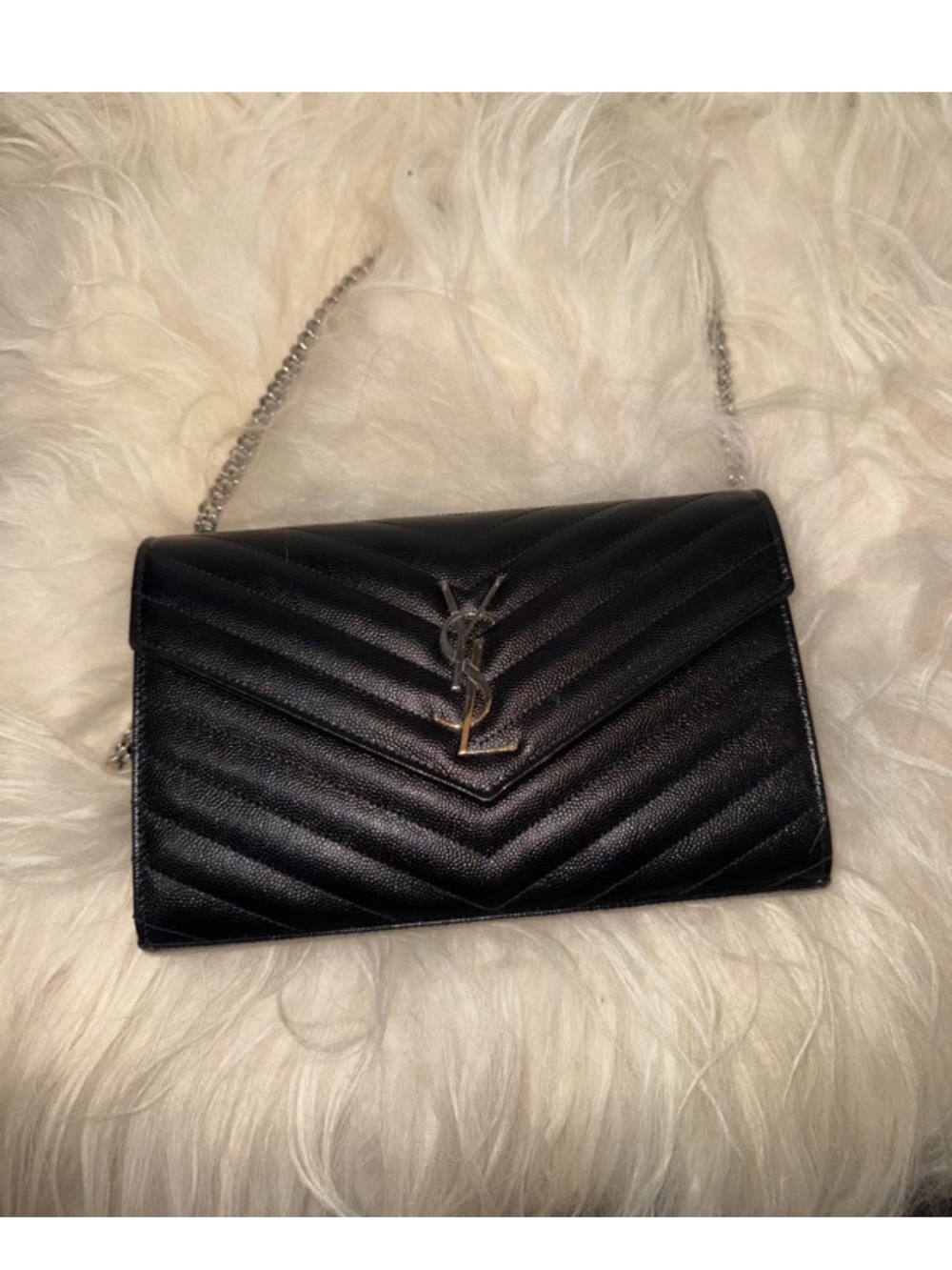 Saint Laurent Classic Quilted Small Black Leather Bag Excellent